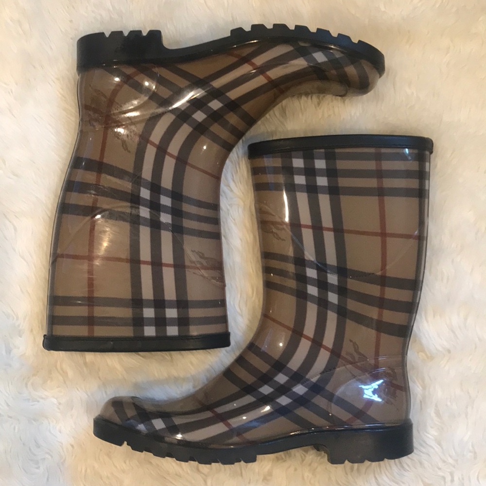 Burberry rain boots